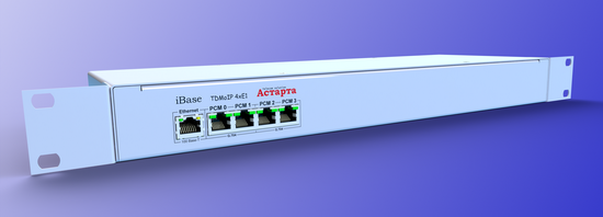 Астарта iBase - TDMoIP шлюз - Передача E1 потока через Ethernet сеть